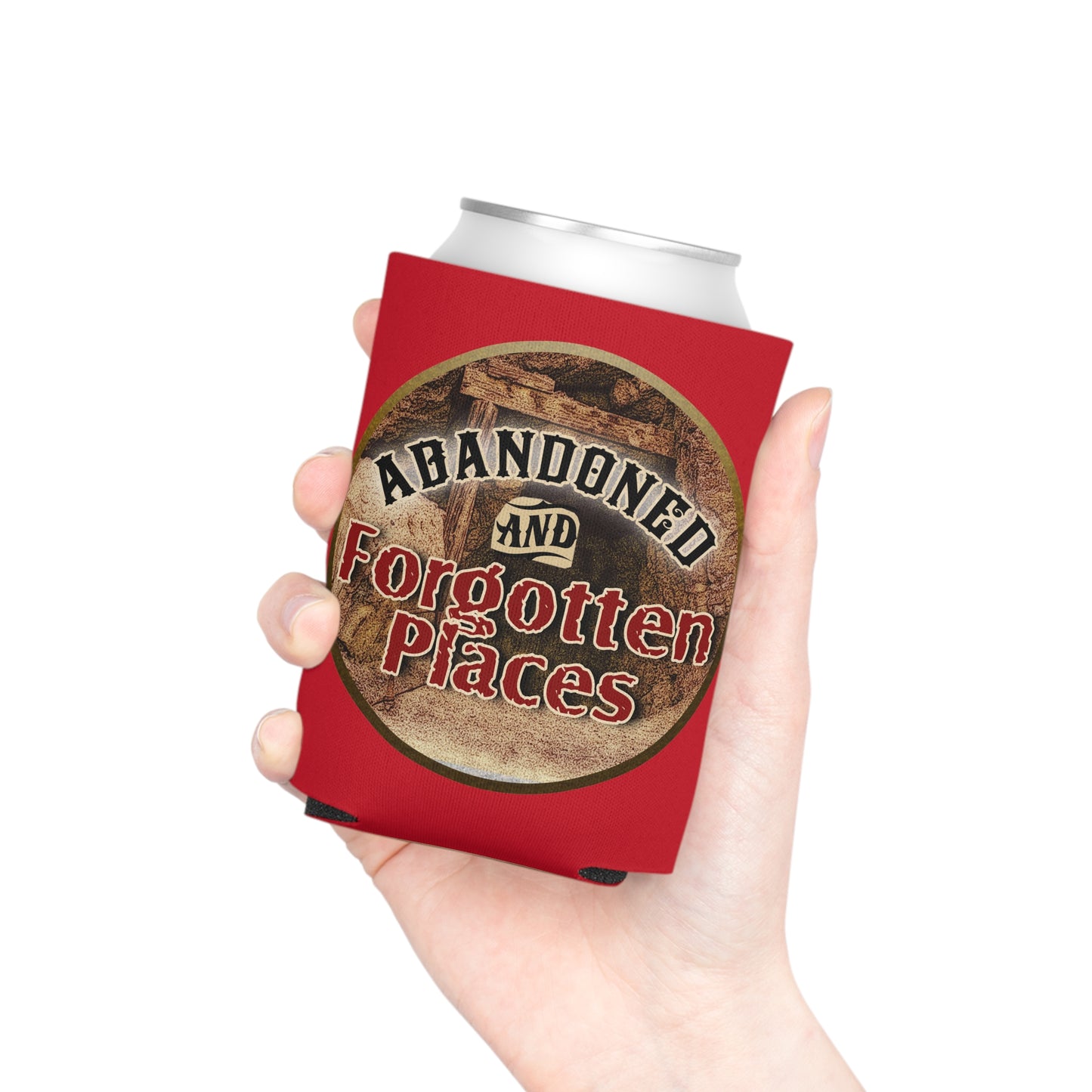 A&FP Logo Can Cooler (Dark Red)